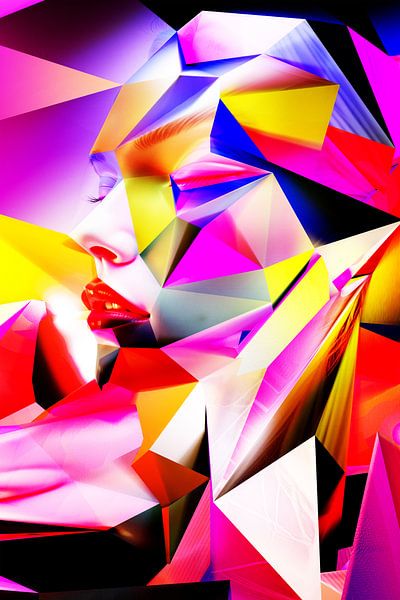 Turbulence by Pat Bloom - Moderne geometrische abstractie, surrealisme en deconstructivisme kunst