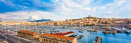 Panorama du Vieux-Port de Marseille - France sur Werner Dieterich