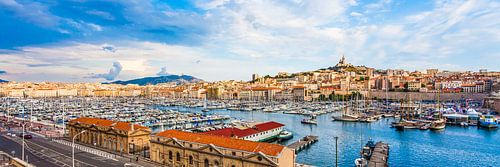 Panorama du Vieux-Port de Marseille - France sur Werner Dieterich