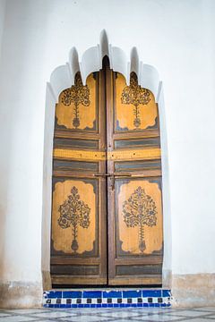 Houten geheime deur | Bahia Paleis | Marrakesh Marokko