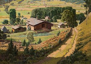 Josef Stoitzner, Bauernhaus bei Pinzgau (Tauernlandschaft), um 1935