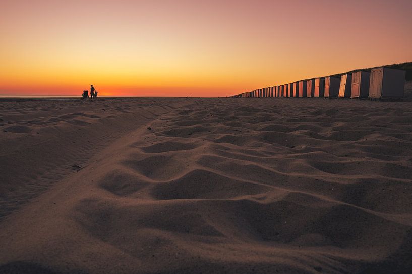 Sunset on the beach in Zeeland by Jolanda Aalbers
