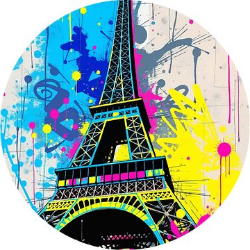 Eiffeltoren abstracte pop-art