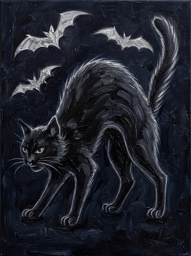 Schwarze Katze von „'“ zu Halloween