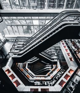 Bibliothèque rotterdam escalator sur vedar cvetanovic