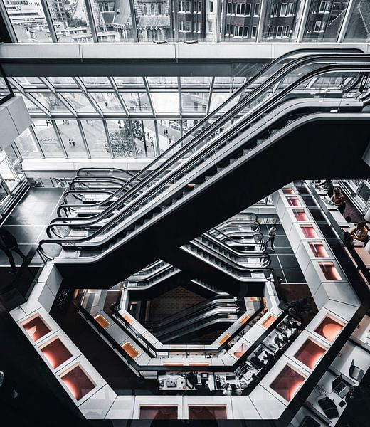Bibliothèque rotterdam escalator par vedar cvetanovic