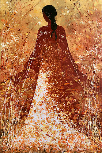 Golden Glamour – Abstract Fashion Portrait in Autumn Light