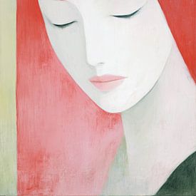 Sie in Korallenlicht von ARTEO Gemälde