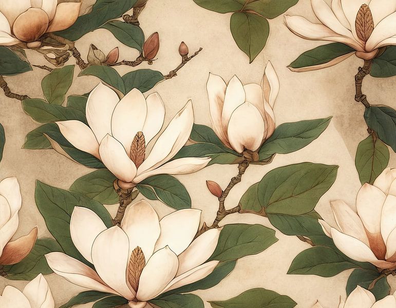 Oriental flowers 15 by Timba Art