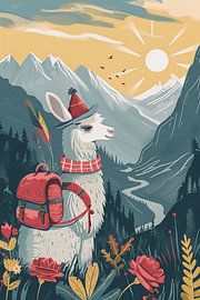 Alpaka in den Bergen von haroulita