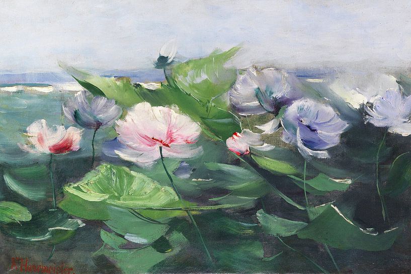 water lilies, KARL HAGEMEISTER, circa 1881 by Atelier Liesjes