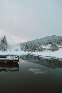 Alpen sneeuw landschap van Jisca Lucia