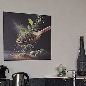 Klantfoto: kruiden explosie van Martin Mol, op canvas