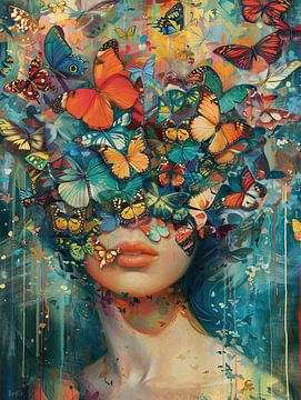 Fluttering Silence van Abstract Schilderij