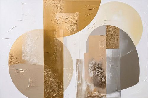 Geometrisch abstract ontwerp in aardetinten