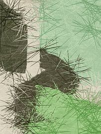 Colorful abstract minimalist art in green. by Dina Dankers
