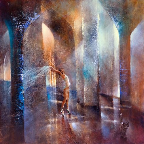 Cat and dancer by Annette Schmucker