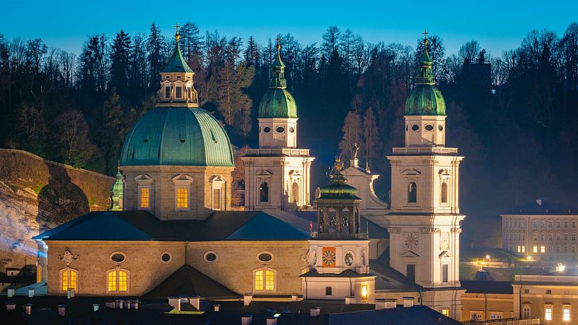 Salzburg Cathedral in the evening by Martin Wasilewski