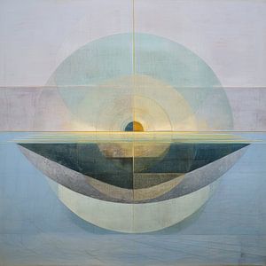 Lobby-Kunstwerk | Kreis Reflexion über dem Horizont