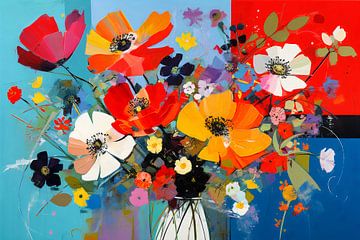 Bouquet de fleurs multicolores sur ARTemberaubend