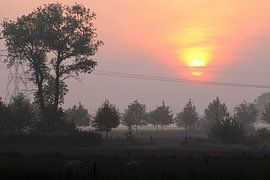 Sunrise with mist
