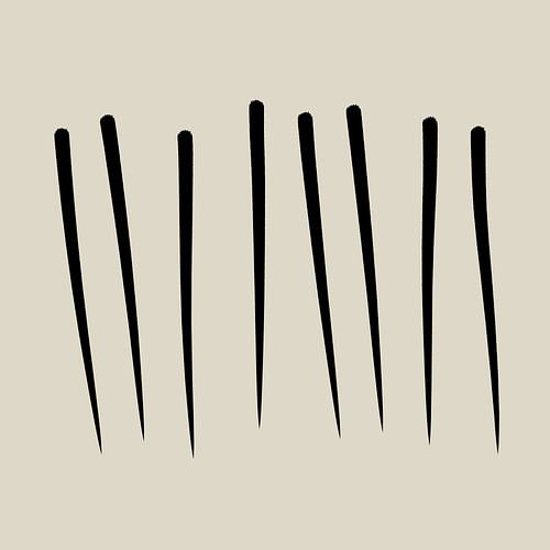 Œuvre d'art de lignes noires dans un style boho