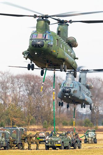 Chinook transporthelikopters aan het werk!