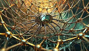 Das Spinnennetz, eine Schöpfung der KI und des Künstlers II
