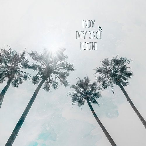 Palm trees with sun | enjoy every single moment