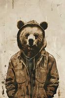 Bear in clothing