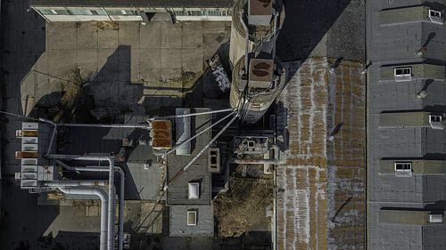 Drone beeld van een verloren plaats