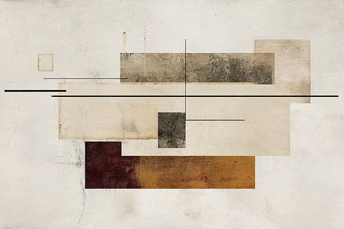 Geometric abstract shapes in soothing shades