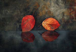 Laubblätter in Herbstfarben