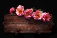 Rural Romanticism X - Peonies on a Vintage Chest