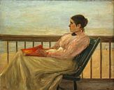 Woman Reading a Book van Antonije Lazovic thumbnail
