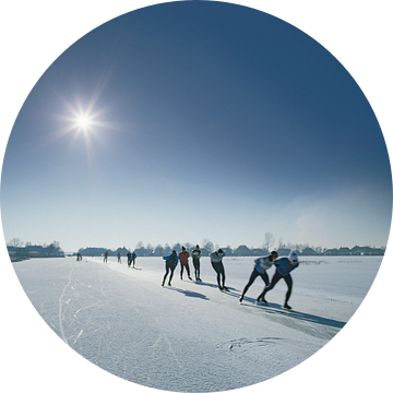 Schaatser op de Belterweide van Rene van der Meer