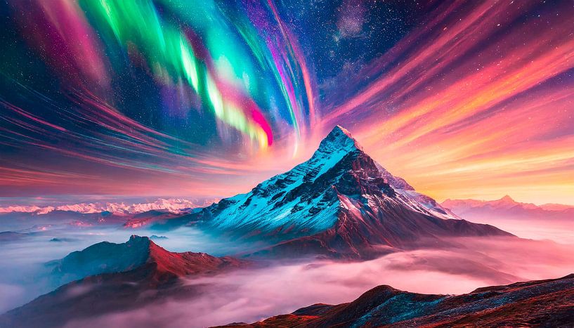See mit Berge und Wolken von Mustafa Kurnaz