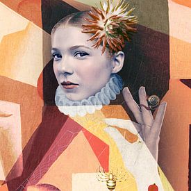 Spider, snail, dahlia & i (1 of series 4) by Blikstjinder by Betty J