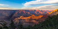 Geweldige zonsondergang Grand Canyon -panorama