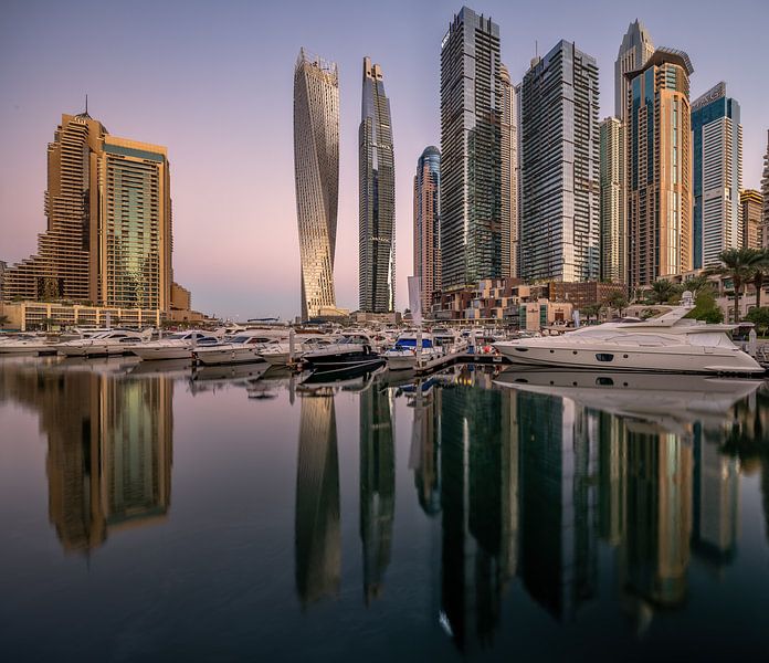 Dubai Marina Skyline van Achim Thomae