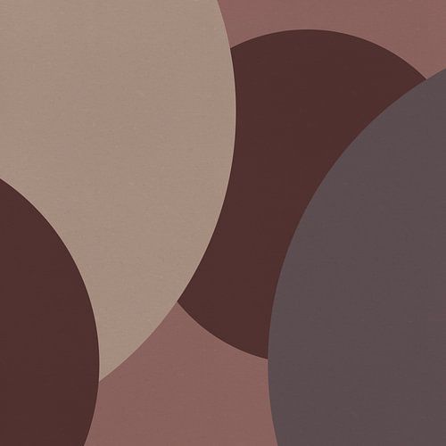 Moderne abstracte kunst. Geometrische vormen in roze, taupe, bruin, beige IV