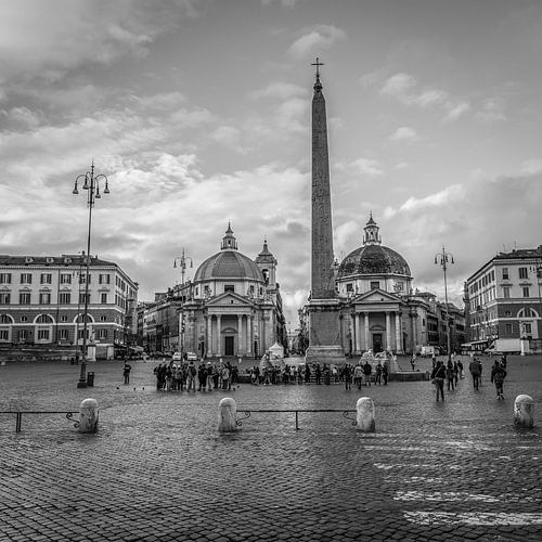 Italië in vierkant zwart wit, Rome