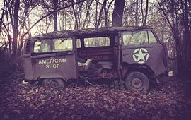 Old van at sunset by On Your Wall