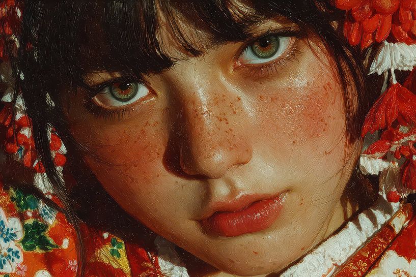 pittoresque Japon femme gros plan par Egon Zitter