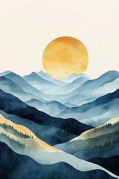 Blaue Bergkette
