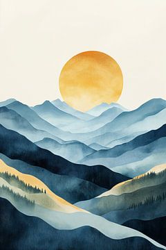 Blauwe Bergketen van Studio BB