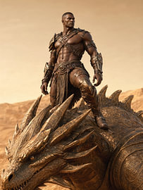 Krieger auf einem Drachen