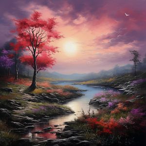Landschaft rosa