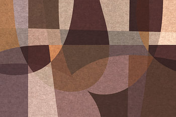 Abstracte organische vormen en lijnen. Geometrische kunst in retro stijl in beige, bruin, roze I