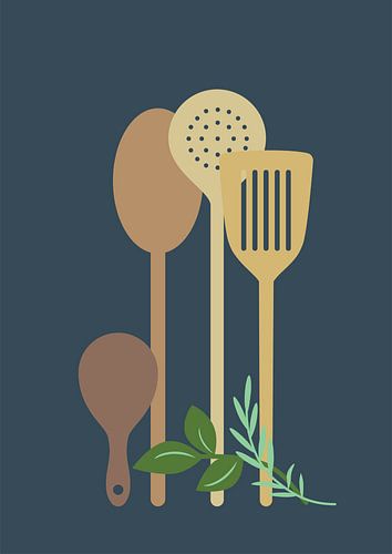 Küchenherd, Schöpfkellen von Atelier Hedy Marguerite